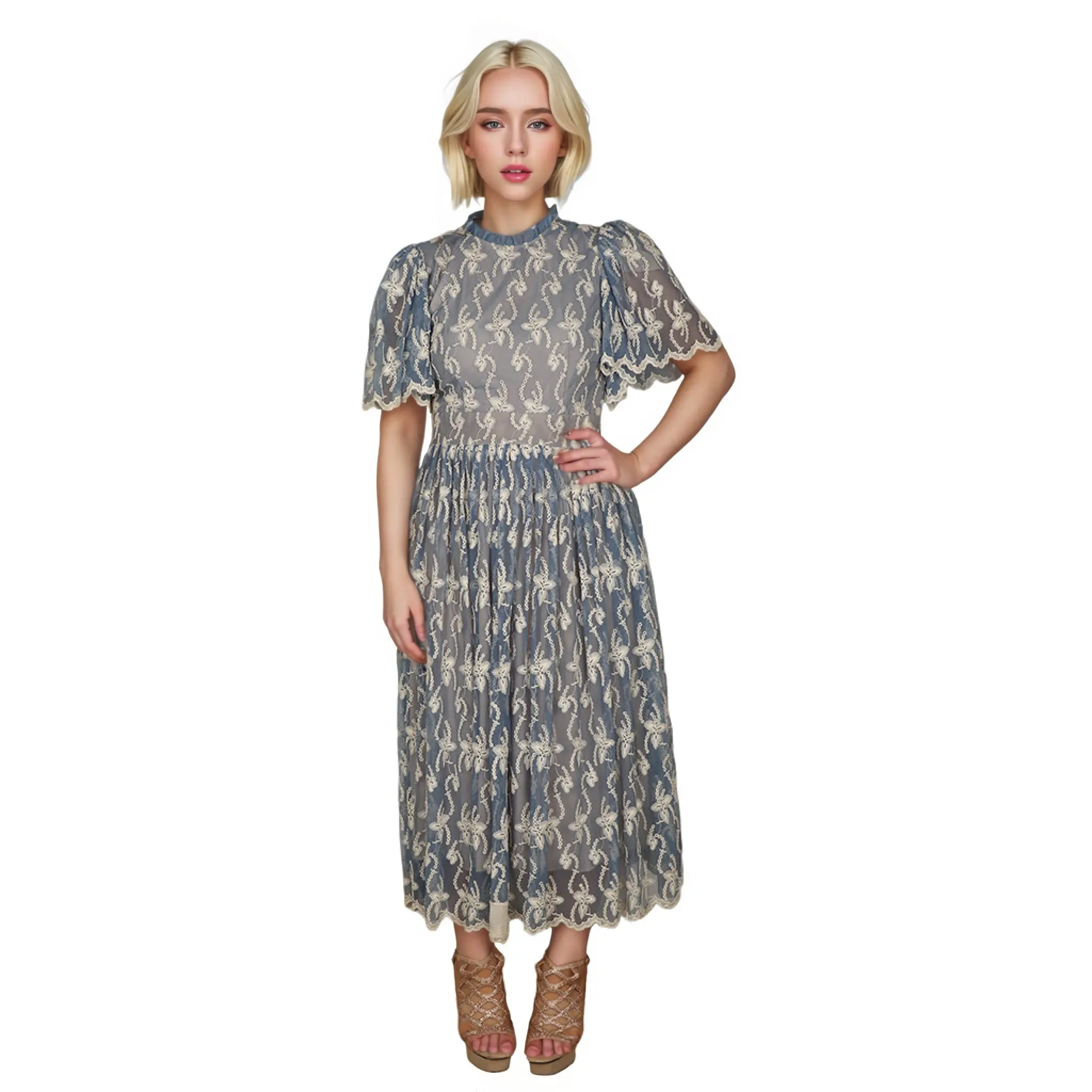 Customized Eco-Friendly Floral Print Dress: Modern Elegance with Conscious Craftsmanship