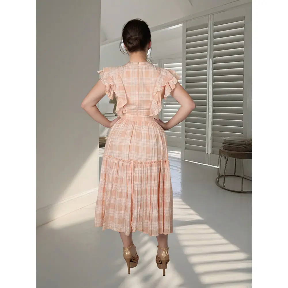 Elegant Custom Petal Sleeve Print Maxi Dress 3.jpg