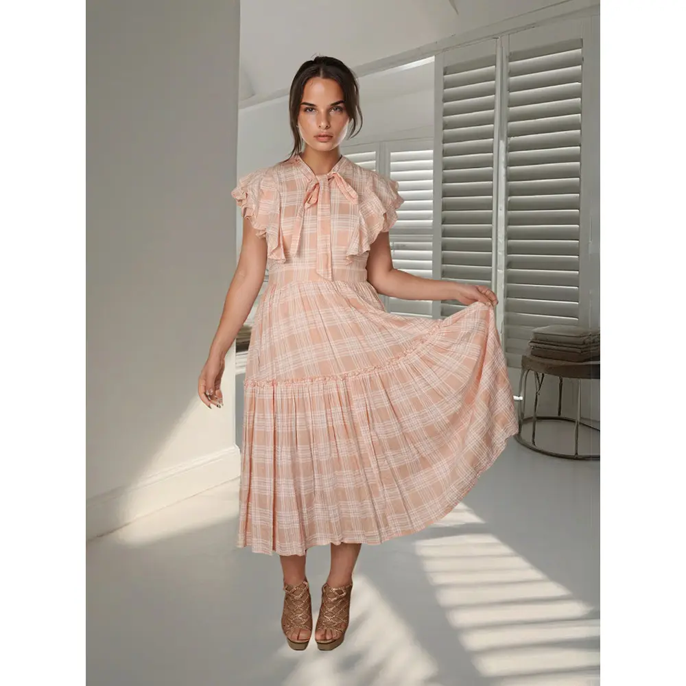 Elegant Custom Petal Sleeve Maxi Dress: Personalized Summer Sophistication