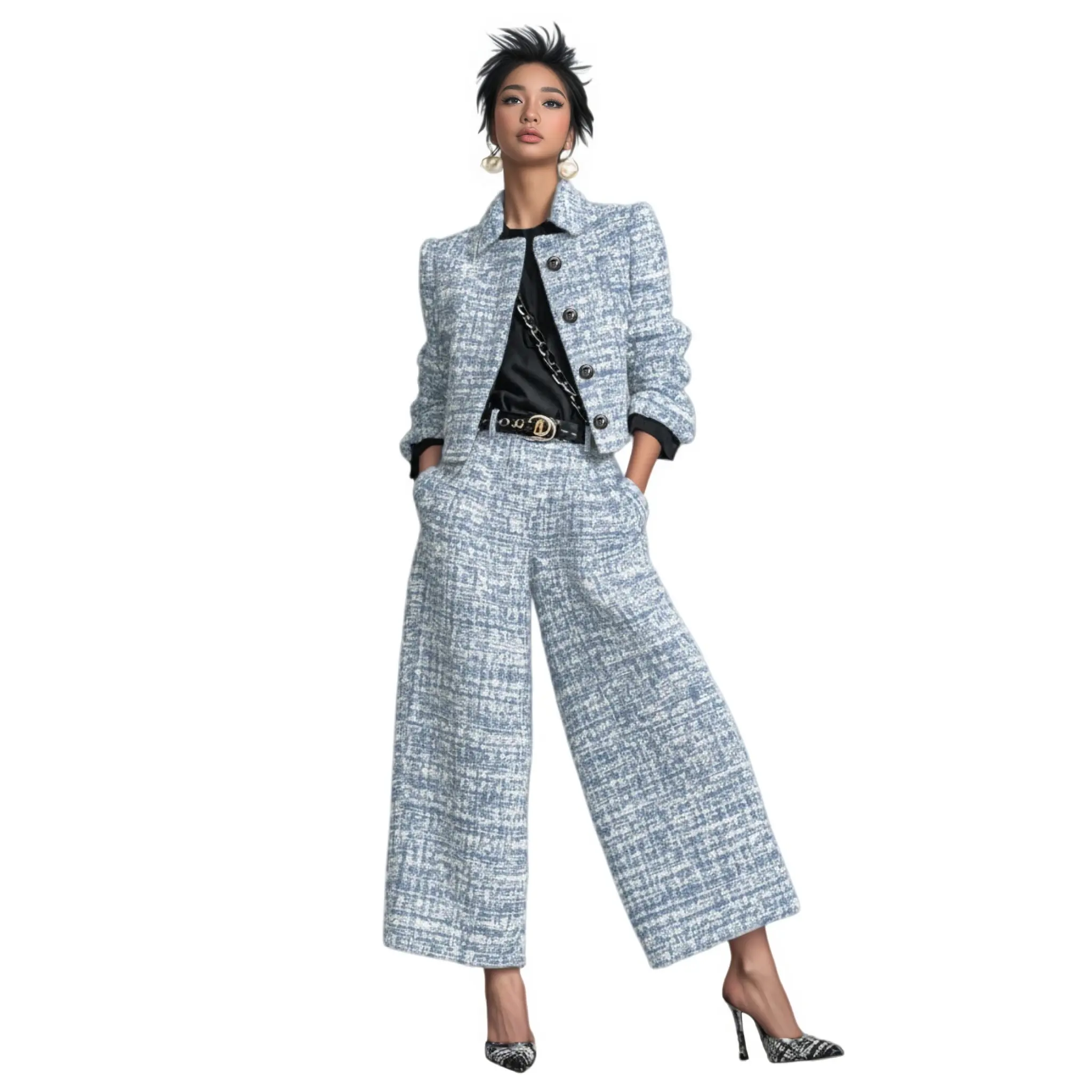 2025 Cross-Border European and American New Style Lapel Slim Fit Women's Clothing European and American Style Long Sleeve Short Jacke (5).jpg