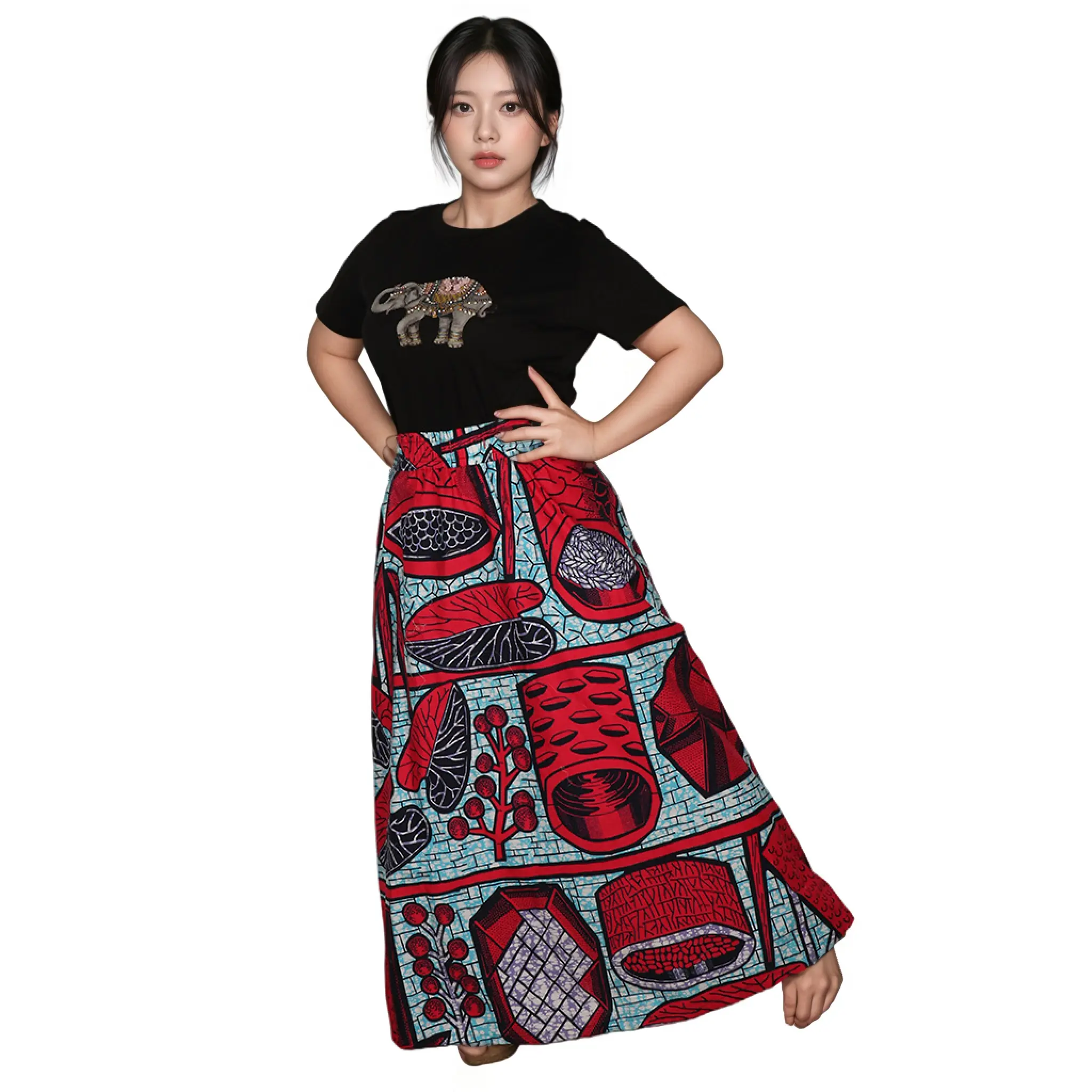 Brand Summer Casual Pleated Floo...