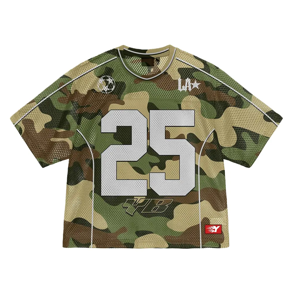 High Quality Short Jerseys Multi-Element European American Cool Street Graffiti Mesh Design Unisex Sports Shirt 100% Polyester
