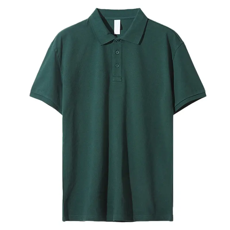 New Summer 220g Combed Cotton Piqué Polo Shirt with Turn-Down Collar, Short Sleeve, Men's Workwear, Custom Logo Printing