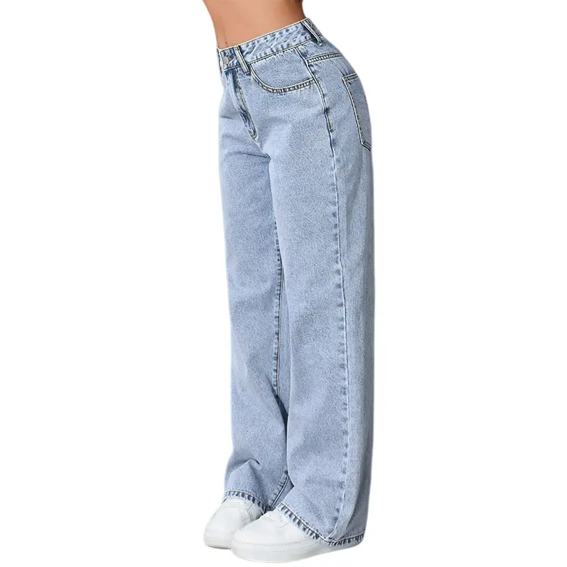 Women's High-Waisted Straight Le...