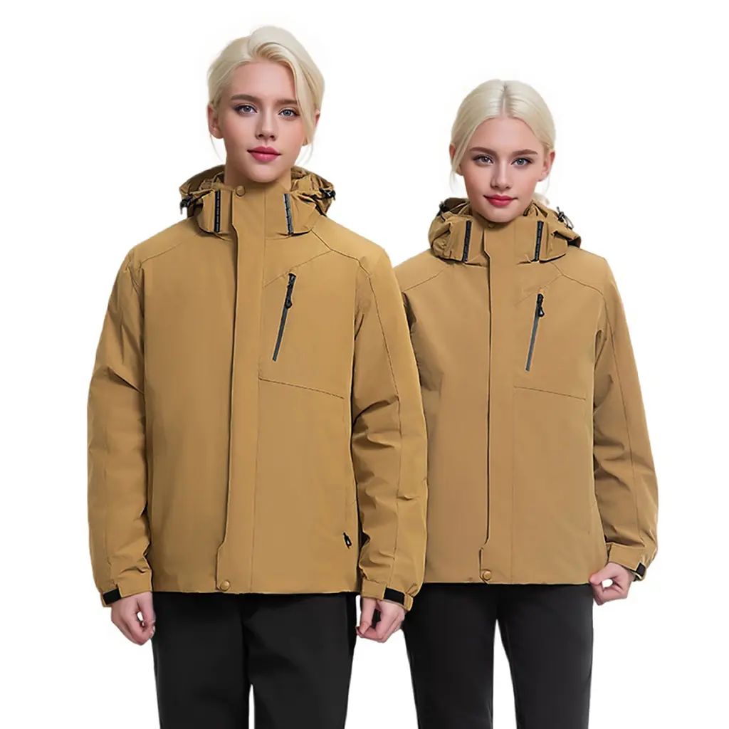 Winter Waterproof & Breathable Workwear Jacket for Men/Women Solid Color Thickened Warm Corporate Uniform Customizable Workwear